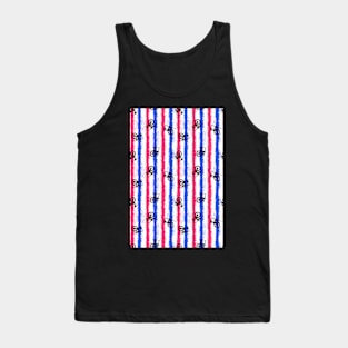 pink no blue, spinning wheel bounding stripes Tank Top